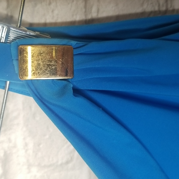 CACHE One Shoulder Ruched Slinky Mini Dress Size M - Picture 4 of 8